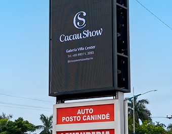 Painel de LED P5 SMD no Auto Posto Canindé