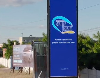 Painel de LED DIP P8 de 2m de largura por 7m de altura