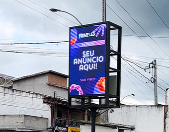 Mundo de LED instala painel de LED com 128x192cm outdoor P5 em Santo Estêvão – BA