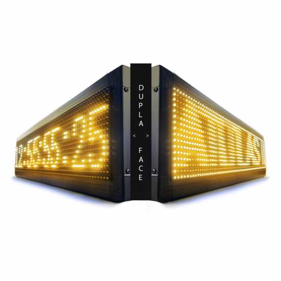 Painel De LED, Letreiro Digital luminoso 103cm x 23cm Alto Brilho - Dupla Face