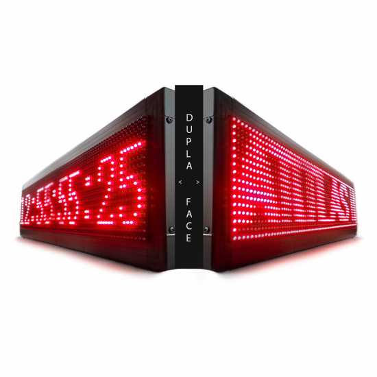 Painel De LED, Letreiro Digital luminoso 103cm x 23cm Alto Brilho - Dupla Face Painel De LED, Letreiro Digital luminoso 103cm x 23cm Alto Brilho - Dupla Face