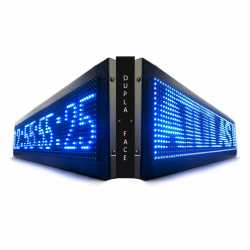 Painel De LED, Letreiro Digital luminoso 199cm x 23cm Alto Brilho - Dupla Face