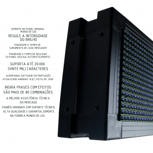 Painel De Led Cronômetro Dupla Face 71cm X 23cm WIFI