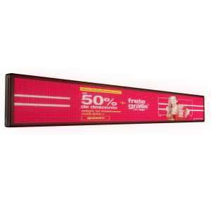 Painel De LED RGB 295cm x 39cm Colorido P10 Uso Externo USB/RJ45