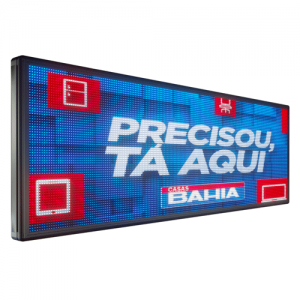 Painel De LED Para Propaganda 199cm x 71cm P10 Full-Color - Uso Externo