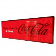 Painel De LED Para Propaganda 199cm x 71cm P10 Full-Color - Uso Externo