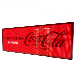 Painel De LED Para Propaganda 199cm x 71cm P10 Full-Color - Uso Externo