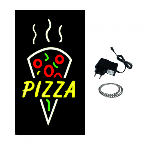 Letreiro Em Led 44x24cm Painel Placa Luminosa Escrito Pizza Letreiro Em Led 44x24cm Painel Placa Luminosa Escrito Pizza