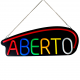 Placa Neon Flex 53cm x 20cm Aberto Letreiro Luminoso Placa Neon Flex 53cm x 20cm Aberto Letreiro Luminoso
