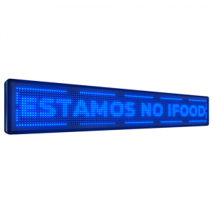 Painel De LED, Letreiro Digital luminoso 135cm x 23cm Alto Brilho