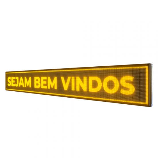 Painel De LED, Letreiro Digital 391cm x 55cm Alto Brilho USB Painel De LED, Letreiro Digital 391cm x 55cm Alto Brilho USB
