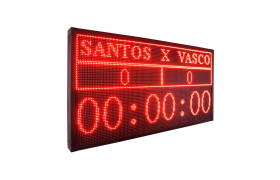 Painel de LED - Placar Digital 100cm x 71cm Com Controle Remoto - Uso Externo