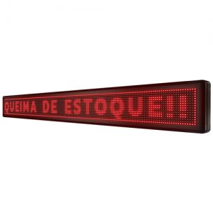 Painel De LED Letreiro Digital luminoso 295cm x 39cm Alto Brilho