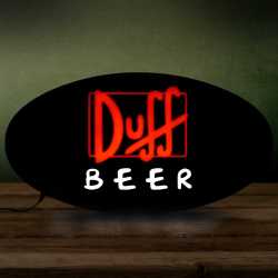 Placa LED Duff Beer Letreiro de Sinalização Luminoso 43cm x 23cm Neon  - Cerveja 