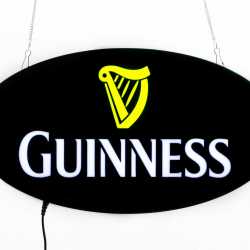 Placa LED Cerveja Guinness Letreiro de Sinalização Luminoso 43cm x 23cm Neon