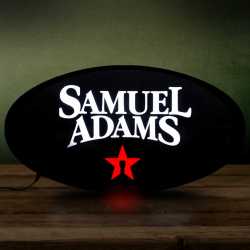 Placa LED Samuel Adams Letreiro de Sinalização Luminoso 43cm x 23cm Neon - Cerveja