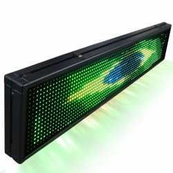Painel De LED, Letreiro Digital luminoso RGB 100cm x 20cm - Dupla Face