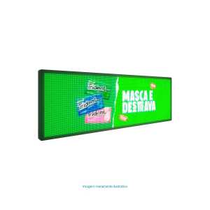 Painel De LED, Letreiro Digital 167cm x 55cm Full Color, Suporta Vídeos P10 - Uso Externo