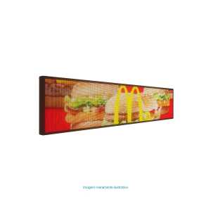 Painel De Led P5 De 199cm X 39cm Full Color Suporta Vídeos RGB - Uso Externo