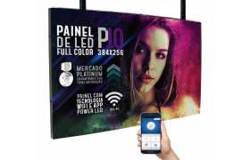 Painel de Led  3,84m x 2,56m Indoor Full Color Mídia P10 Para Shows E Eventos