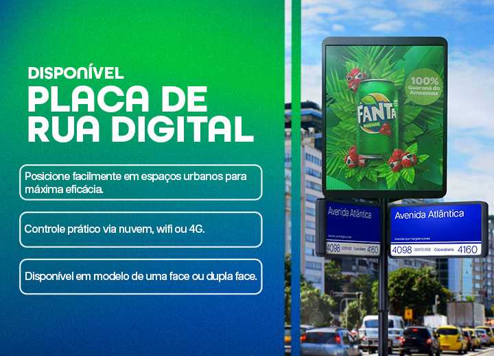 placa de rua digital de led
