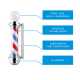 Barber Pole Poste De Barbeiro Giratório Com Globo de Led 85cm Barber Pole Poste De Barbeiro Giratório Com Globo de Led 85cm