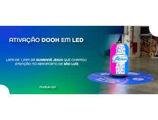 Ativação DOOH em LED: a Lata de 1,20m da Guaraná Jesus que Chamou Atenção no Aeroporto de São Luís