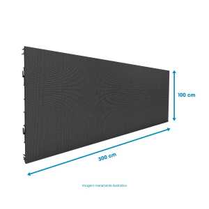 Painel De Led Publicidade P3.91 3m X 1m Full Color Mídias Indoor