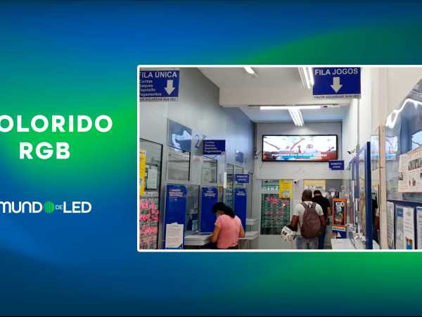Painel de LED Full Color 2m x 72cm P5 Interno