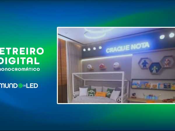 placar LED 2m x 40cm.