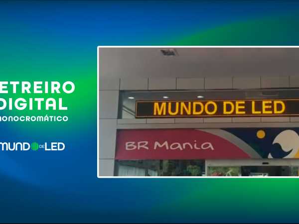 Painel de LED letreiro Luminoso