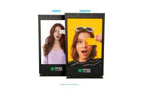 Totem de LED Mobiliário Urbano Publicitário - MUP 142cm x 236,5cm Dupla Face