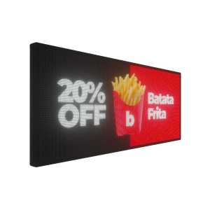 Painel de LED, Letreiro Digital RGB 135cm x 55cm Colorido Full color P5 - Uso Externo
