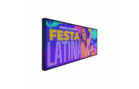 Painel de LED, Letreiro Digital RGB 135cm x 55cm Colorido Full color P5 - Uso Interno