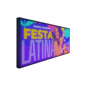 Painel de LED, Letreiro Digital RGB 135cm x 55cm Colorido Full color P5 - Uso Externo