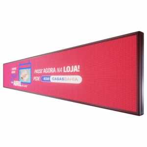 Painel de Led P5 Full Color 295cm x 55cm Para Publicidade com Vídeos - Uso Interno