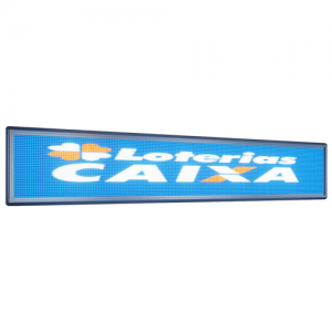 Painel De Led Letreiro P5 103cm X 23cm Colorido Rgb Smd Dupla face - Uso Externo
