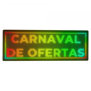 Painel De LED RGB, Letreiro Digital 103cm x 39cm Colorido P10 - Uso Externo