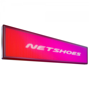 Painel De LED colorido, Letreiro luminoso Digital 167cm x 39cm RGB P10 - Uso Externo