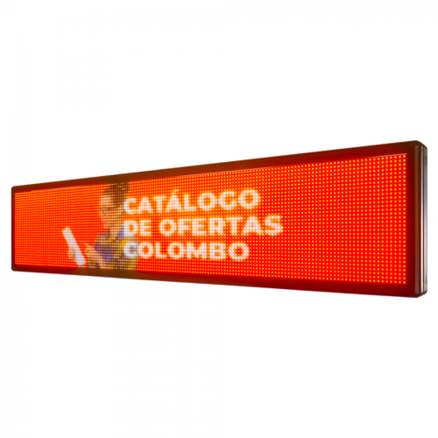 Painel De LED colorido, Letreiro luminoso Digital 167cm x 39cm RGB P10 - Uso Externo