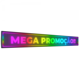 Painel De LED RGB, Letreiro Digital 295cm x 39cm Colorido