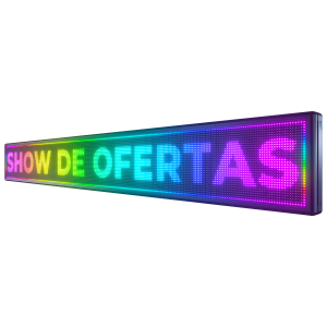 Painel De LED RGB, Letreiro Digital 295cm x 39cm Colorido