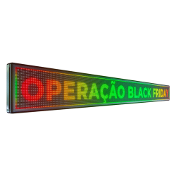 Painel De LED RGB, Letreiro Digital 391cm x 39cm Colorido Alto Brilho USB