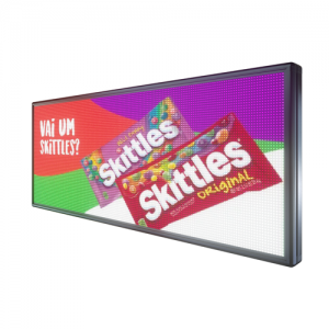 Painel De LED RGB, Letreiro Digital 167cm x 71cm Colorido P10 - Uso Externo