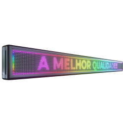 Painel De LED RGB, Letreiro Digital 2,64m x 23cm Colorido 