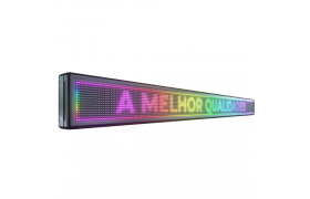 Painel De LED RGB, Letreiro Digital 2,64m x 23cm Colorido 