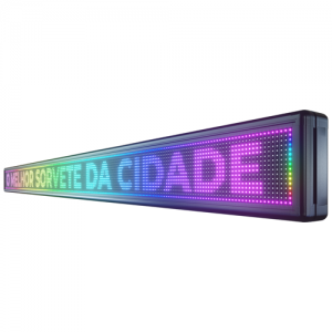 Painel De LED RGB, Letreiro Digital 295cm x 23cm Colorido 