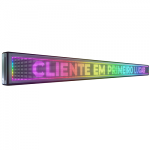 Painel De LED RGB, Letreiro Digital 295cm x 23cm Colorido 