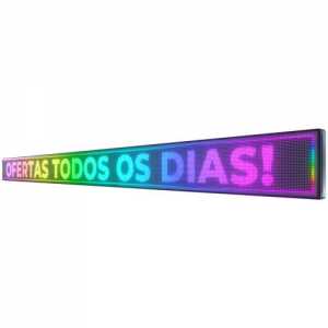 Painel De LED RGB, Letreiro Digital 519cm x 39cm Colorido