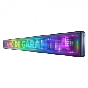 Painel De LED RGB, Letreiro Digital 199cm x 23cm Colorido P10 - Uso Externo